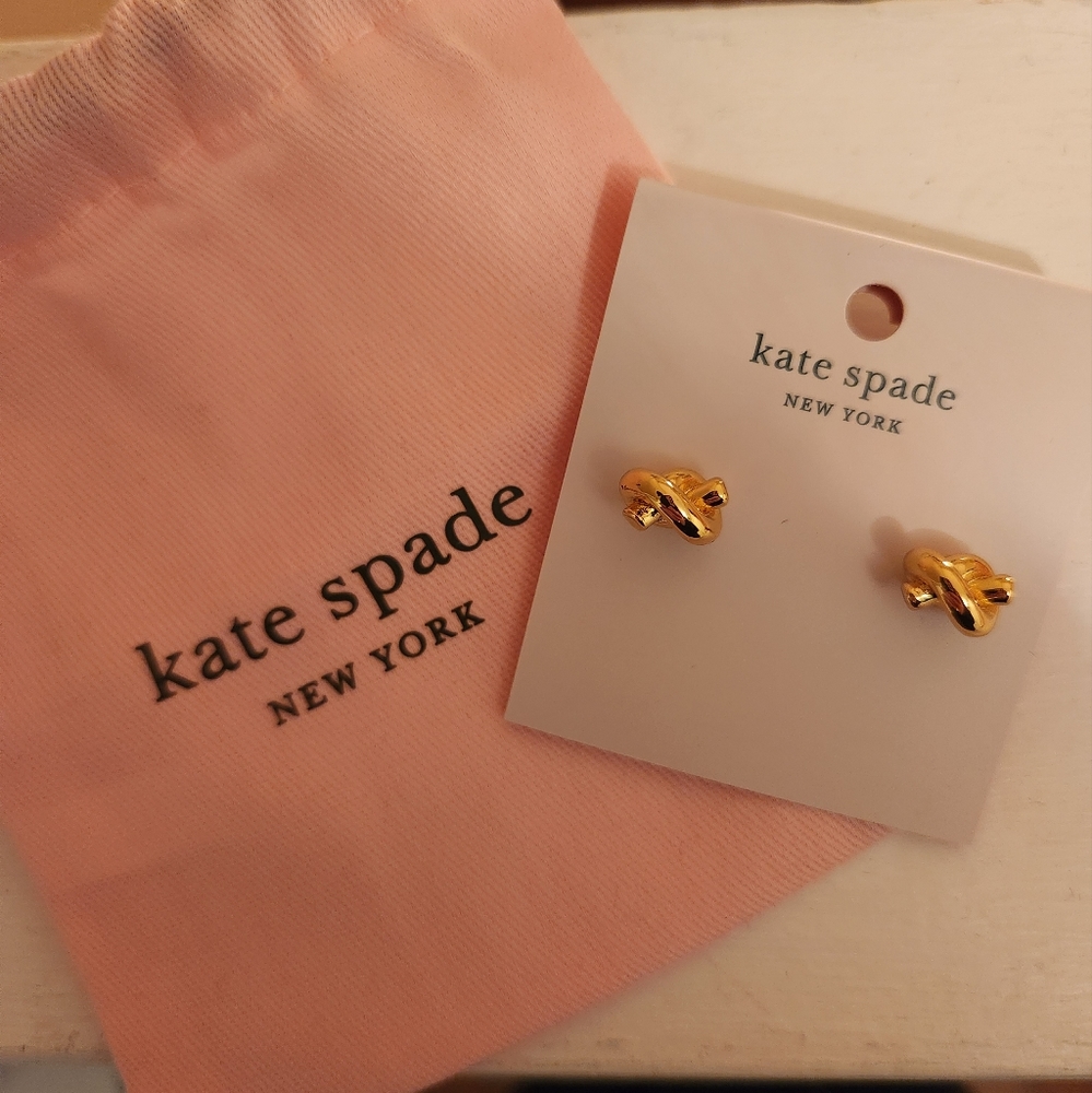 Kate spade gold sailor's knot earrings
